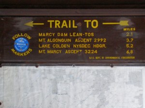 Mount Marcy Sign