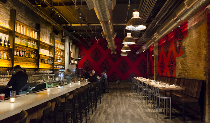 The bar at the Partisan